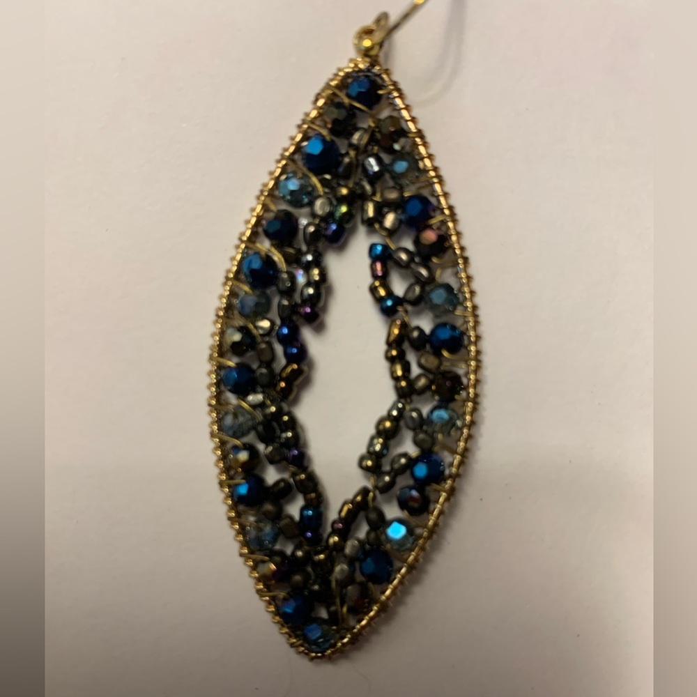 Celestial crystal glass bead earrings